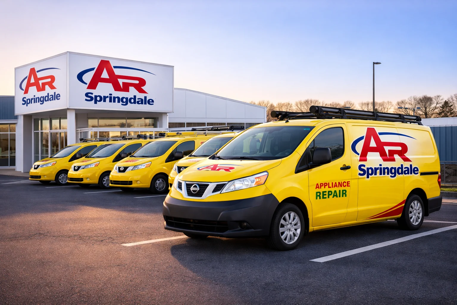AR Springdale vans at sunset